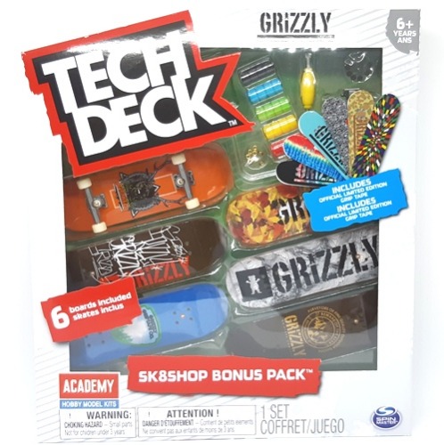 [Tech deck] TD-SIX005 텍덱 핑거보드 보너스 SK8 샵 그리즐리 / Tech deck fingerboard Bonus SK8 Shop Grizzly