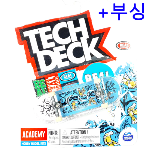 [Tech deck] TD-96S062 텍덱 핑거보드 와이드(32mm) 세트 REAL(Birds) + 부싱 / Tech deck fingerboard 96mm set