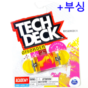 [Tech deck] TD-96S054 텍덱 핑거보드 와이드(32mm) 세트 DISORDER(Pink) + 부싱 / Tech deck fingerboard 96mm set