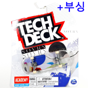 [Tech deck] TD-96S060 텍덱 핑거보드 와이드(32mm) 세트 Sorry(Blue) + 부싱 / Tech deck fingerboard 96mm set