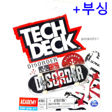 [Tech deck] TD-96S055 텍덱 핑거보드 와이드(32mm) 세트 DISORDER(Black) + 부싱 / Tech deck fingerboard 96mm set