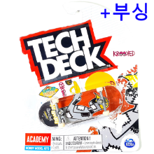 [Tech deck] TD-96S053 텍덱 핑거보드 와이드(32mm) 세트 Krooked + 부싱 / Tech deck fingerboard 96mm set